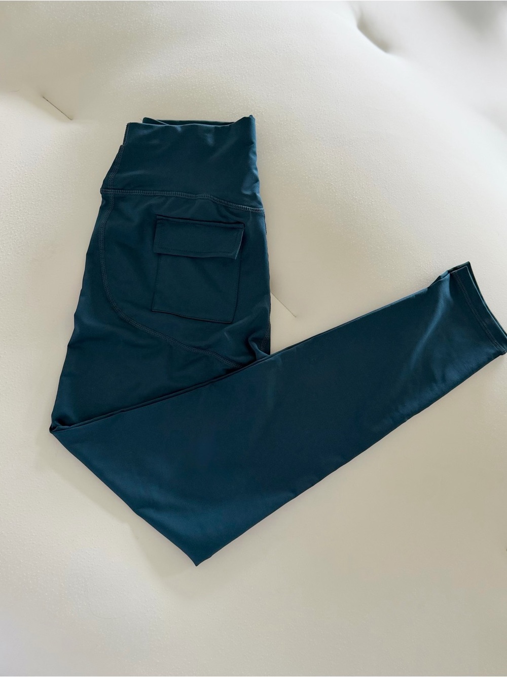 NEW Athleisure Leggings High-Waist Cargo Pocket Leggings Deep Teal for Workouts